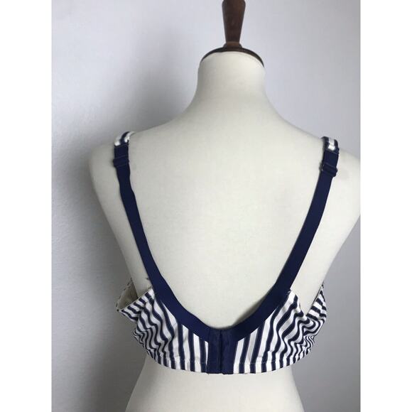 Cacique Lingerie Bra Boost Plunge Push Up Striped Underwire - Picture 6 of 9